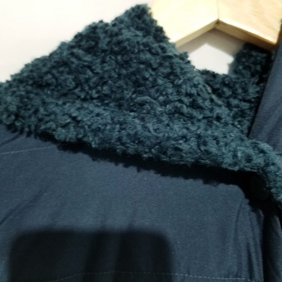 HALOGEN Reversible Sherpa Jacket, Emerald, Size Small - Picture 5 of 9